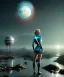 Placeholder: Ultra Realistic retro sci-fi 1960 scene, waist up view portrait, blonde woman, sweet young Marilyn Monroe face, perfect iris, tight latex coat, alien planet background, tight style, steel sphere dron levitating, fog, rain, soft color, highly detailed, unreal engine 5, ray tracing, RTX, lumen lighting, ultra detail, volumetric lighting, 3d, finely drawn, high definition, high resolution.