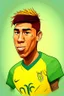 Placeholder: Roberto Firmino Brazilian soccer player 2d cartoon