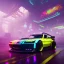 Placeholder: cyberpunk hyper car,cyberpunk 2077,center composition, ultra realistic,shiny, smooth, studio quality, octane render, Surrealism, Triadic colour scheme,glow-stick, ambient lighting,nightclub lighting, polaroid, 100mm, --ar 1:1 --v4