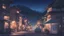 Placeholder: Beautiful anime town at night, cartoon, anime, lofi, pastel, cinematic, nostalgic, town