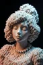 Placeholder: picture of lady made of very small cubes bu look like a real lady