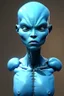 Placeholder: Humanoid blue alien, ultra realistic, ultra highly detailed, shiny, smooth, studio quality, octane render, ambient lighting, polaroid,--ar 1:1 --v4