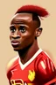 Placeholder: Sadio Mane football player 2d cartoon