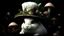 Placeholder: beautiful white Bunny with mushrooms growing on his back, textured detailed fur, portrait, mage hat, elf florest background extremely detailed, athmoshpheric, hyperrealistic maximálist concept art