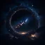 Placeholder: ((high quality realistic)), (photorealistic:1.4, realistic), highly detailed CG unified 8K,fantasy,Circle,The night the sky was full of stars,dark tone ,