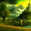 Placeholder: Epic Drawing of scenery of The LOTR estilo Van Gogh 4k