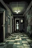 Placeholder: A chillingly eerie cartoon-style image depicts a desolate and abandoned hospital consumed by haunting darkness. The flickering lights cast an ominous glow on the ghostly nurse lurking in the shadowed corridors. Against a dark background, vibrant and vivid colors intensify the sinister atmosphere. This high-quality image, resembling a haunting painting, showcases every eerie detail meticulously, immersing viewers in the macabre narrative of a forgotten place.