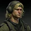 Placeholder: The submarine mechanic Blicke Blocknyckel, a blonde man with a mullet and chinstrap realistic grimdark