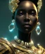 Placeholder: A portrait of a crystalised black queen, atmospheric, realistic, unreal engine, cinematic lighting, octane render.