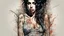 Placeholder: amy winehouse Stunning art masterpiece Basic style of horror, Overhead, hyper detailed, multi-layered illustration, in a highly detailed elegant unbuttoned dress, dynamic seductive pose, accentuating perfect anatomy, impressive concept by Carne Griffiths and Wadim Kashin, dynamic, highly detailed, symmetry, airbrush graffiti technique, high definition illustrations, soft and sharp focus, accent lighting, bold paint colors, symmetry, painted, intricate, volumetric lighting, beautiful masterpiece