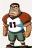 Placeholder: Caleb said American football player cartoon 2d