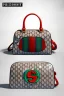 Placeholder: Gucci bag made by muppet face, Sesame Street style, retro style, photo studio, unreal engine 5, god lights, ray tracing, RTX, lumen lighting, ultra detail, volumetric lighting, 3d.