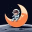 Placeholder: A whimsical digital illustration of a cartoonish astronaut, delicately rendered in soft pastel hues, sitting on a tiny, cratered moon, lost in thought as they stare out into the vast, starry expanse of empty space, their bright orange spacesuit a pop of color against the muted, celestial backdrop, with subtle texture and gentle shading adding depth to the minimalist composition, evoking a sense of wonder and contemplation, as if pondering the mysteries of the cosmos, amidst the eerie silence of