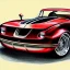 Placeholder: fullbody Drawing of Vintage classic style concept Race Car, retro design study, classic steel wheels, toned colors, art by cheryl kelley,16k