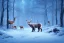 Placeholder: Forest ice palms twigs winter, bridge birds, bear, deer