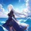 Placeholder: Silver Lining at the sea, wild clouds, view from a shore