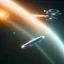 Placeholder: prototype of faster than light travel, sci-fi, hi-tec, cinematic shot, photo taken by canon, professional lighting,