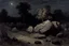 Placeholder: Night, rocks, trees, begginer's landscape, friedrich eckenfelder, and willem maris impressionism paintings