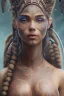 Placeholder:  Photorealistic painting Portrait voluptuous female Maori Chief iron maiden rainbow Maori tribal tattoos, bow with arrows, full detail, 8k Neko Erokawa, style of Zootopia