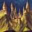 Placeholder: hogwarts castle, edward hopper style