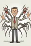 Placeholder: a happy boss with 8 arms