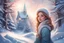 Placeholder: "Create an enchanting artificial illustration art of your dream girl exploring a winter wonderland, capturing the ethereal beauty of the snow-covered landscape and the captivating presence of the dream girl within it."