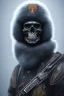 Placeholder: All black Russian soldier, high tech skull special forces helmet, furry helmet, white smoke, dark, rage, sorrow, high definition, ultra 8 k, volumetric lighting, blue fire, fog