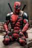 Placeholder: Deadpool in power armor, photorealistic
