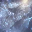 Placeholder: celestial, ice crystals, snow, icicles, reflections