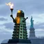 Placeholder: statue of a Dalek on Statin Island, with a torch, as the statue of liberty