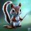 Placeholder: cute squirrel “wearing avatar make up” Pandora