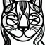 Placeholder: Cat Heads Coloring Pages for adult Realistic Cats drawing line art