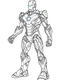 Placeholder: Avengers iron man, coloring page, no leaves, full body (((((white background))))), only use an outline., real style, line art, white color, clean line art, white background, Sketch style