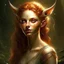 Placeholder: pretty girl, aged 19, ginger, faun, satyr, fantasy, attractive, narnia, realistic lighting