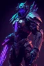 Placeholder: dark humanoid robot soldier artificer gladiator futuristic assassin RGB