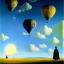 Placeholder: The Mouse and the Grim Reaper on balloon world, discussing the future of the universe, art by Magritte and Pixar