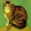 Placeholder: Portrait of a cat by Van Gogh