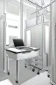 Placeholder: hospital desk, greyscale