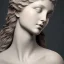 Placeholder: Greek white marble stature, full of details, realistic, beautiful young woman, hight definition, 8k, symmetric face, perfect eyes