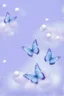 Placeholder: Lavender and light blue butterflies and bubbles in the snow