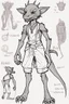 Placeholder: a kobold OC reference sheet