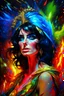 Placeholder: fire, lightning, wind, rain, volcanic lava, fireworks, explosions, multicolored neon lights, Elizabeth Taylor as Cleopatra in the art style of Leonardo De Vinci, oil paint on canvas, 32k UHD, hyper realistic, photorealistic, realistic, life-like, extremely detailed, extremely colorful, sharp beautiful professional quality,