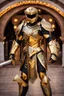 Placeholder: Full body photography,front_view,power ranger looking at viewer,traditional dress ornaments mechanical_armor,intricate armor, delicate golden filigree, intricate filigree, black metalic parts, detailed part,desert background, dynamic lighting