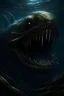 Placeholder: A (((disturbingly massive sea monster))) lurking in the (((ocean depths))) with its (((vast body looming around a (black hole where its eye should be))))) evoking a sense of foreboding and the unknown with its (lot of Sharpen Teeth)