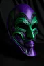 Placeholder: young. wizard. mask. deep green and purple