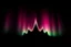 Placeholder: graphic shape of the aurora borealis. slight resemblance to a crown. smooth vector on black