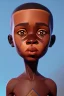 Placeholder: african baby head portrait, warrior costume, 3d, village, robot, fetus, 8k quality