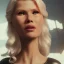 Placeholder: Ultra Realistic retro sci-fi movie scene, waist up view portrait, blonde woman pointing a gun, sweet young Claudia Schiffer face, perfect iris, glow eyes, makeup, weapon. Drones background, Retro sci-fi style, helmet, tight latex coat, fog, rain, soft color, highly detailed, unreal engine 5, ray tracing, RTX, lumen lighting, ultra detail, volumetric lighting, 3d, finely drawn, high definition, high resolution.