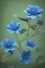 Placeholder: a bunch of blue flowers with green leaves, a digital rendering by Kanzan Shimomura, cgsociety, photorealism, rendered in maya, daz3d, photorealistic