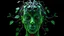 Placeholder: 3D rendering of Expressively detailed and intricate of a hyperrealistic “ human head detailed with organic form”: front view, symetric, green glossy plant vines, anatomy, symmetric, scientific, baroque ornament, single object, vivid colour, black background, cosmic fractals, octane render, 8k post-production, dendritic, artstation: award-winning: professional portrait: atmospheric: commanding: fantastical: clarity: 16k: ultra quality: striking: brilliance: stunning colors: amazing depth